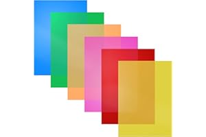 WEYSOO Dyslexia Overlays, A4 Coloured Dyslexia Aids for Children, 6PCS Coloured Overlays for Reading Dyslexia, ADHD, Irlens Syndrome, Reduce Visual Stress