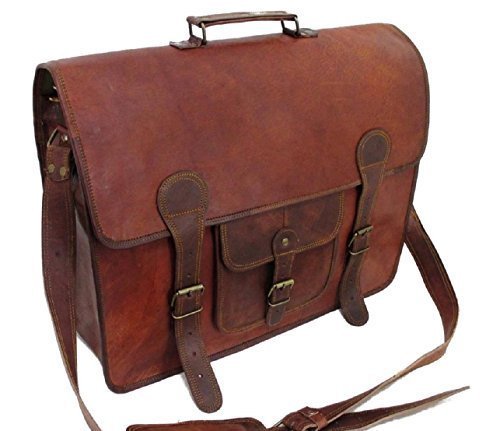 Cool Stuff Leder Umhängetasche Laptoptasche Ledertasche Vintage Unitasche Aktentasche Rustikal Büro Lehrertasche Arbeitstasche Ledertasche Umhängetasche Leitz Ordner Messenger Braun