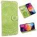 Produktbild Vogu'SaNa Kompatible für Handyhülle Samsung Galaxy A50 Hülle Wallet Case Cover PU Leder Tasche Mandala Blume Muster Flipcase Schutzhülle Handytasche Skin Ständer Klapphülle Schale Bumper Etui-Grün
