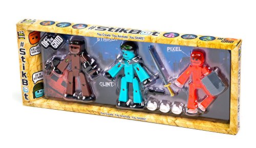 Zing Figuras de los Personajes Striker, Clint y Pixel de la película Off The Grid de la Marca, Modelo S1300