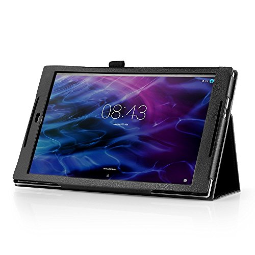 EasyAcc Schutzhülle tasche für Medion Lifetab S10351 S10352 MD 99666 Flip Case Book Cover Hüllen Ledertasche lederhülle mit Standfunktion / Auto Sleep – PU Leder, Schwarz, Slim - 3