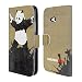 Produktbild Offizielle Brandalised Panda Pistolen Banksy Kunst Straßenkünstler Brieftasche Handyhülle aus Leder für Microsoft Lumia 640 / Dual SIM