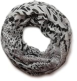 Material: 100% viscosa styleBREAKER fular de tubo con estampado de leopardo 01017009, color:Gris