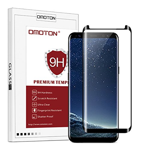 OMOTON Film Samsung Galaxy S8 [Couverture Complète] Protection Verre Trempé -
