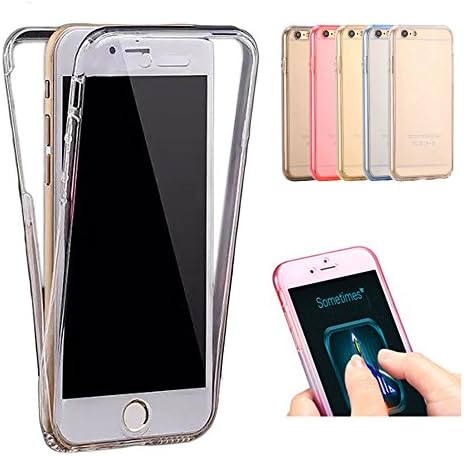 For iPhone 8 / iPhone 7 Case, Happy360 Shockproof TPU 360 Degree Protective Clear Crystal Rubber Soft Case Cover for iPhone 8 / iPhone 7, Black