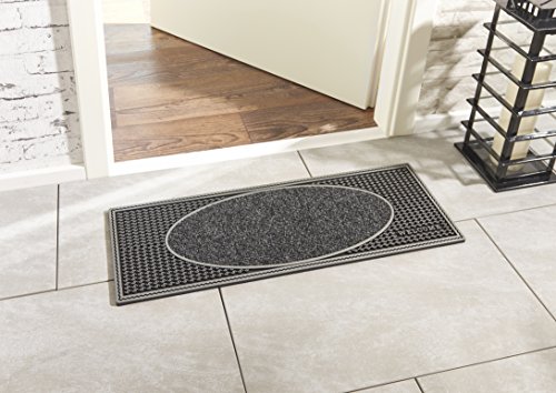 PUR|CenterClean schmale Design Fussmatte für Innen und Aussen in anthrazit metallic ca. 75 x 25 cm - 7