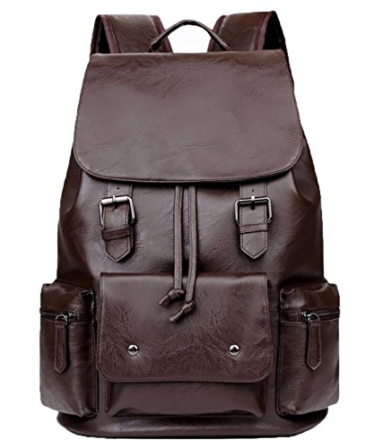 Preisvergleich Produktbild Herren Umhängetaschen Leder Rucksack Reisetaschen Schultaschen Rucksäcke,DarkBrown-OneSize