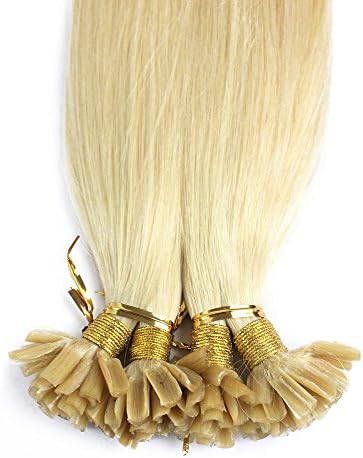 1g/s 100g Light Blonde Capsule Keratin Nail U tip Human Hair Extensions 30inch