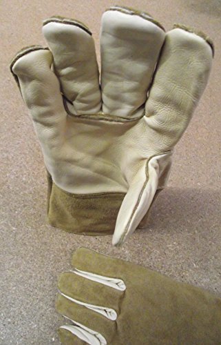 Kaminhandschuhe, Hitzeschutzhandschuhe, Ofenhandschuhe aus echtem Leder, 35 cm lang - 2