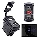 Produktbild FXCO 12V USB Hot Dual Car Boat Steckdose Schalter Panel Rocker mit Voltmeter Spannung (Blau)