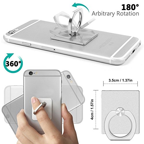 Ducomi RingPhone - Anello per Supporto Smartphone con Rotazione di 360Â° - Sostegno Adesivo Compatibile con iPhone, iPad, Smartphone - Accessorio Antiscivolo per Mani Libere (Set di 4, Multicolore)