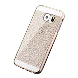 Malloom® for Samsung Galaxy S6 Edge Diamond Crystal Rhinestone Case Cover (Gold)