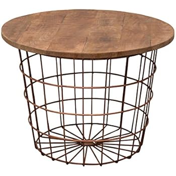 Moderner Couchtisch Beistelltisch STORAGE II aus Metall weiß mit