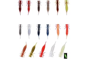 East Rain Larve Leurres Souples 5cm/6.2cm/8.5cm Leurres Artificiels Pêche Ver en Silicone Basse Pike Minnow Swimbait Jigging Appâts en Plastique