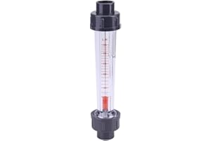 TOPINCN Water Flow Meter Plastic Tube Type Transparent 100-1000L/H Flowmeter Measure Water Flow Measuring Lzs-15
