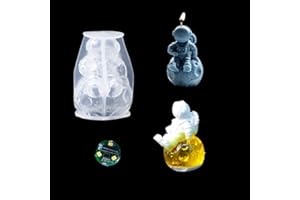 FineInno Stampi Resina Astronauta 3D, Stampo in Silicone Lampadina con Chip LED, Stampi in Resina Epossidica Luna Astronauta per Candele, Sapone, Fatto a Mano (Stampi Astronauta)