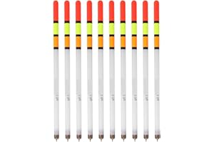 Keenso Kit Bobber da Pesca, 10 Pezzi Galleggianti da Pesca in plastica Resistente e Bobber Assortimento Bastone Esche per mangimi per Pesci Multiuso per Pesca in Mare, Pesca in Roccia