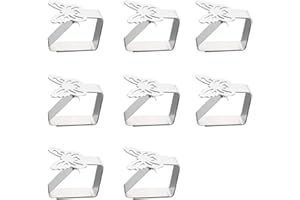 EMSMIL 8 Pièces Pinces à Nappes Acier Inoxydable Pince de Clip Accroche Nappe Papillon Couverture de Table Clip Support Convient Aux Tables d'une épaisseur ne Dépassant Pas 3 cm
