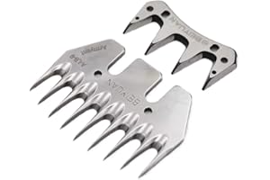 MOGOULUA 9 Teeth Replacement Sheep Blade For Sheep Shears Universal Wool Comb Cutter Shearing Clipper Scissor Sheep Goats Alpaca Cattle Animal Farm (Straight)