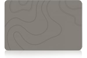 WOKICOR Tappetino da bagno antiscivolo, per il bagno, assorbente, 40 x 60 cm, ad asciugatura rapida, lavabile, per il bagno