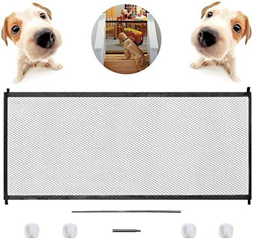 Jamisonme Potable Magic Gate - Folding Safety Enclosure Guard Net for Pet Cat Dog Isolated Fences Install Anywhere, As Seen On TV (Small)