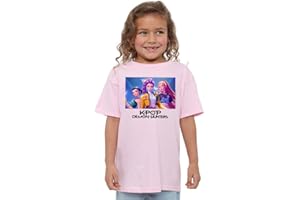 Kpop Demon Hunters K-Pop Demon Heroic Huntrix Huntr/X Kids T Shirt, White Mixte Enfant