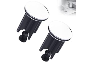 FENGQ 2 szt. zatyczki do umywalki, korek do umywalki, nierdzewne i szczelne, do wszystkich standardowych umywalek i bidetów