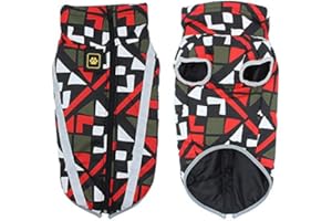 Idepet Cappotto per Cani Gatto per Cani, Maglioni per Cani Caldi Giacche per Cani Invernali Gilet Antivento Abbigliamento per Cani Vestito per Cani con Foro per Imbracatura