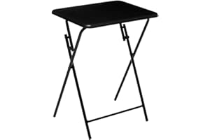 5 FIVE SIMPLY SMART Five - Table d'appoint Pliante Noire en Bois et Métal H 64 cm