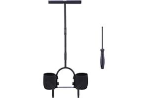 Ohuhu Aerifizierer für Rasen Rasenlüfter Rasenkernlüfter Hohlspoon mit Aufbewahrungsbeutel und Reinigungswerkzeug, Schwerer T-Griff-Rasenlüfter für verdichtete Böden Rasenpflege