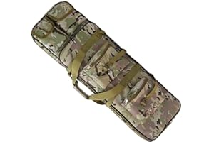 QMZDXH Waffentasche Gun Bag Futteral Gewehrtasche, Double Rifle Bag Mit Pouches Compartments, Futteral Langwaffen Waffentasche Gewehrtasche, Zum Angeln, Jagen, Schießsport Camouflage,120CM