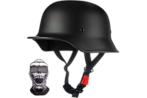 XYYYM Motorrad Halbhelm Retro Halbschalenhelm Retro Deutsche Motorradhelm mit ECE Genehmigt, Vintage Offenem Helm Jet-Helm Für Männer Und Frauen Fahrrad Cruiser Chopper Moped Roller 57-64cm