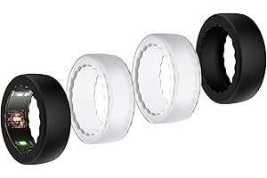BO&DQQ 4 Pack Ring Cover Compatible with Oura Ring Gen 4/4 Ceramic,Gen 3 Horizon/Heritage, Anti-Scratch Elastic Silicone Protector Case for Smartring Men Women Working Out Gym