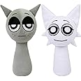 Dlishka Sprunki Plushies Merch, sprunki Toys Plush, Realistic Cute Soft Stuffed Animal Doll Pillows Game Fans Boy Girl Kids (2PCS)