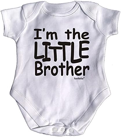 123t Baby I'm The Little Brother Design Babygrow