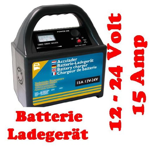 Preisvergleich Produktbild KFZ Batterieladegerät Batterielader Ladegerät 12V-24V 15 Amp