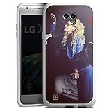 LG X Cam Hülle Silikon Case Schutz Cover Frau Föhn Kamm