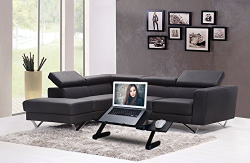 Etpark Laptop Notebook Tisch Flatbare St  nder Vollig Anpassungsf  hig Notebookst  nder Aluminiumlegierung zusammenklappbar Lapdesks mit Ablage f  r d