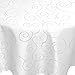 Produktbild Tischdecke Damast Ornamente 130x260cm oval weiss