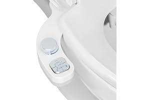 SAMODRA Bidet - Fixation de bidet de toilette Fixation de siège de toilette pour bidet autonettoyant à double buse non électrique avec pression d'eau réglable indépendante
