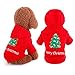 Produktbild Pingenaneer Weihnachten Haustier Hunde Kostüm Kleidung Hooded Pullover Mode Hundejacke für Hunde Welpen, Rot, XL