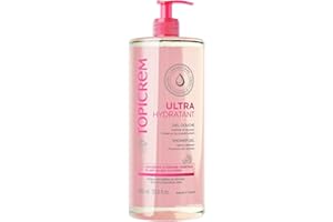 Topicrem - Ultra Hydratant Gel Douche - Nettoie en Douceur, Protège et Hydrate la Peau - Sans Savon, Texture Onctueuse, Odeur Délicate, Peaux Sensibles et Sèches, Fabrication Française - 1000 ml
