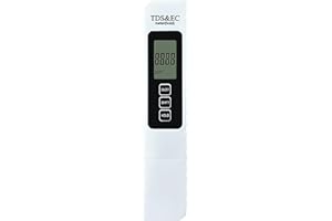 JESIAH TDS Meter, Digital Water Tester with 0-9990 PPM Measurement Range 3-in-1 Water Quality Tester for TDS EC Temperature High Accuracy Portable Water Test Pen for Household Drinking Water Aquariums Pools