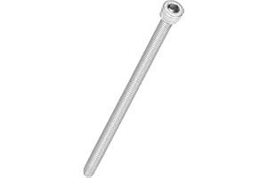 Kozelo 10pcs Tornillos de Cabeza Hexagonal - [M6-1 x 130mm] Acero Inoxidable 304 Totalmente Roscado Allen Tornillo para Motor Eléctrico Ventilador Impresión 3D Reparación, Plateado