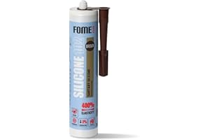 Mastic silicone sanitaire marron FOME FLEX [310 ml] - Résistant aux moisissures (S1) - Silicone pour joints de salle de bain, gouttières et fenêtres