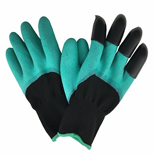 Gartenhandschuhe mit 4 Krallen für Graben & Pflanzen Pflanzen Thorn beständig, wasserfest Handschuhe (1 Paar) - 3