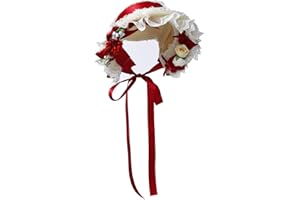 COSDREAMER Bonnets victoriens en en Dentelle et Fleurs pour Filles et Femmes