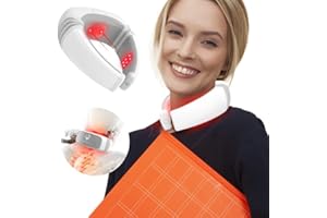 iKeener Neck Massager Laser for Pain Relief,Portable Cold Laser Therapy Device,Heated Device Cervical Spine Alignment with Spondylosis,with 14*650nm & 3*808nm Laser Red/Infrared Light Therapy Devices