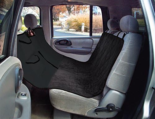 Yes Pets Quilt Suede, Waterproof, Tear Proof Hammock Style Car Seat Cover, 58-Inch by 51-Inch, Black