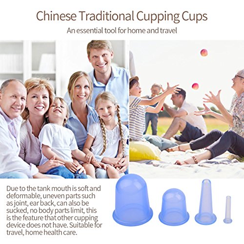 CkeyiN ®4pcs Silikon Ausschnitt Gesicht Körper Massage Schröpfen Cups - 3